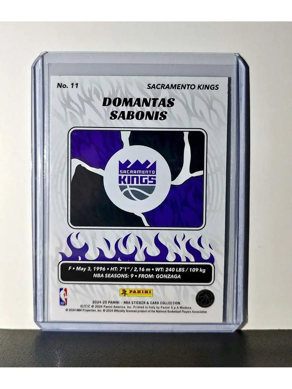 Domantas Sabonis 2024-25 Panini NBA #11 Sticker Card Sacramento Kings